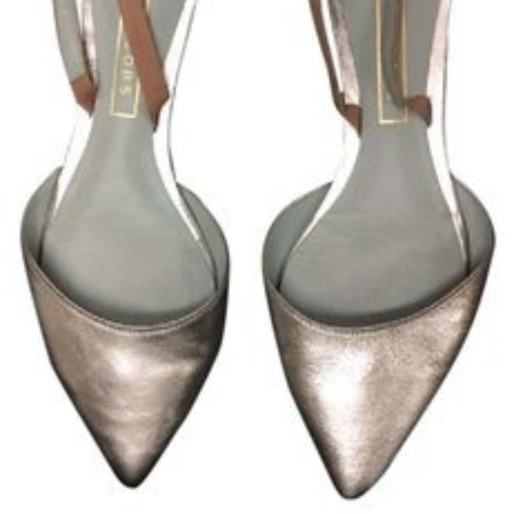 Marc Jacobs silver slingbacks